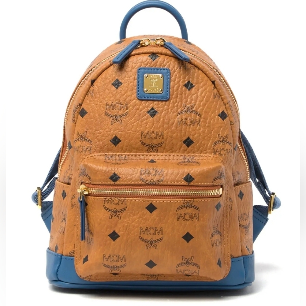 MCM Mini Visetos Monogram Canvas Backpack